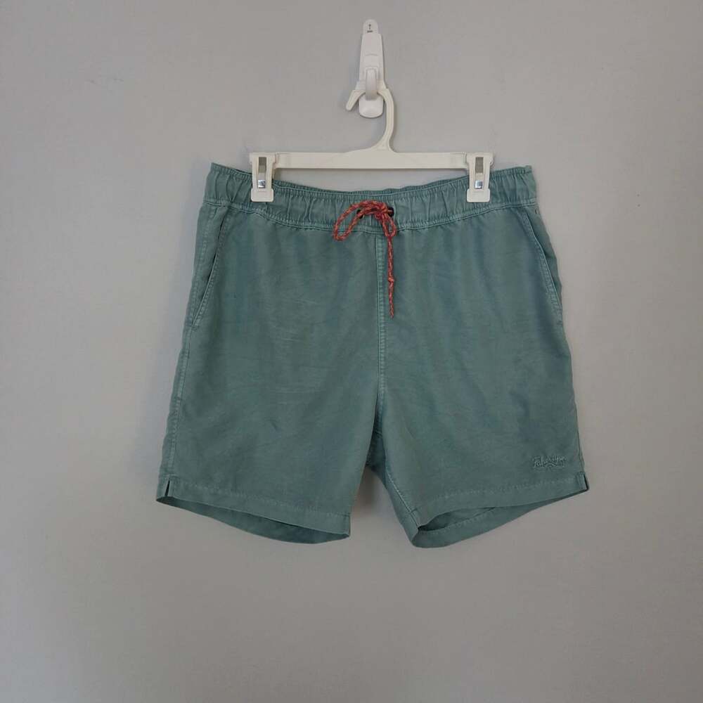 Faherty Brand Men's Green Waist Drawstring Beach Shorts Size M